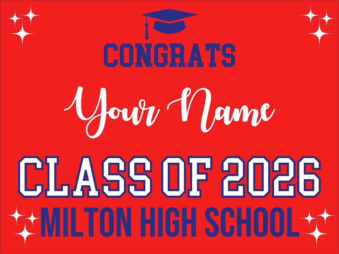 High School Grad Yard Sign - No Photo