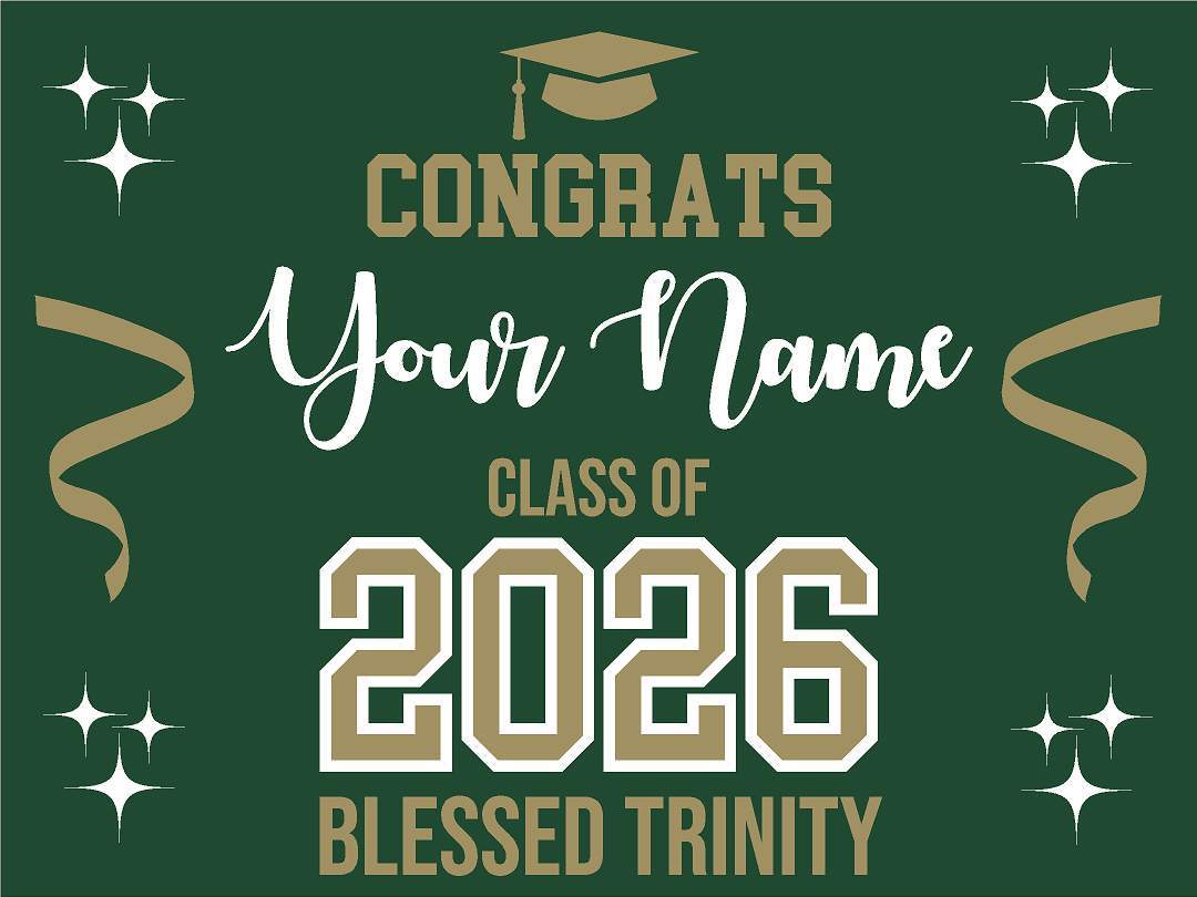 High School Grad Yard Sign - No Photo