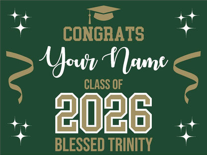 High School Grad Yard Sign - No Photo
