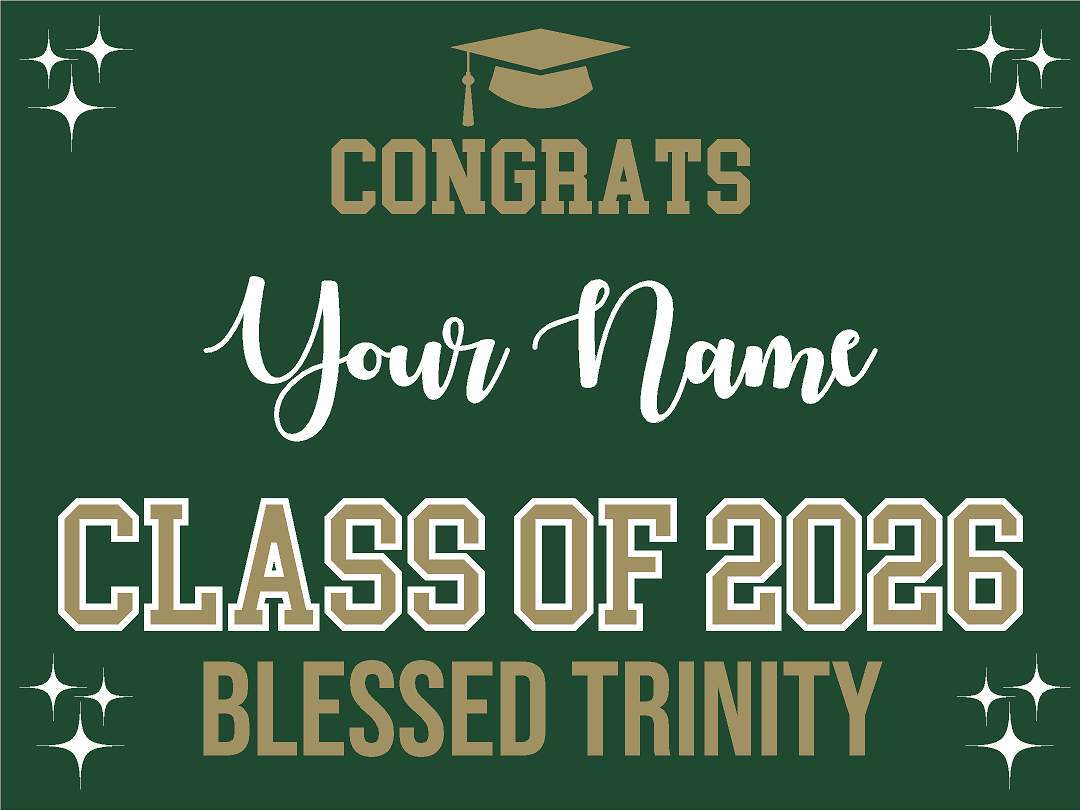 High School Grad Yard Sign - No Photo