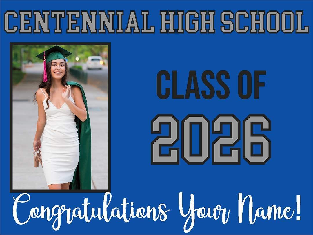 High School Graduation Yard Sign - Photo