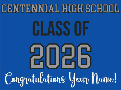 High School Grad Yard Sign - No Photo