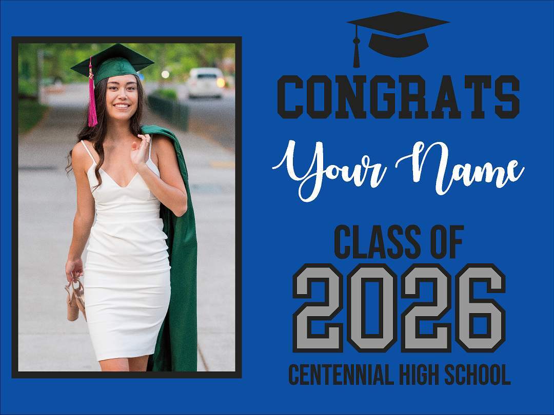 High School Graduation Yard Sign - Photo