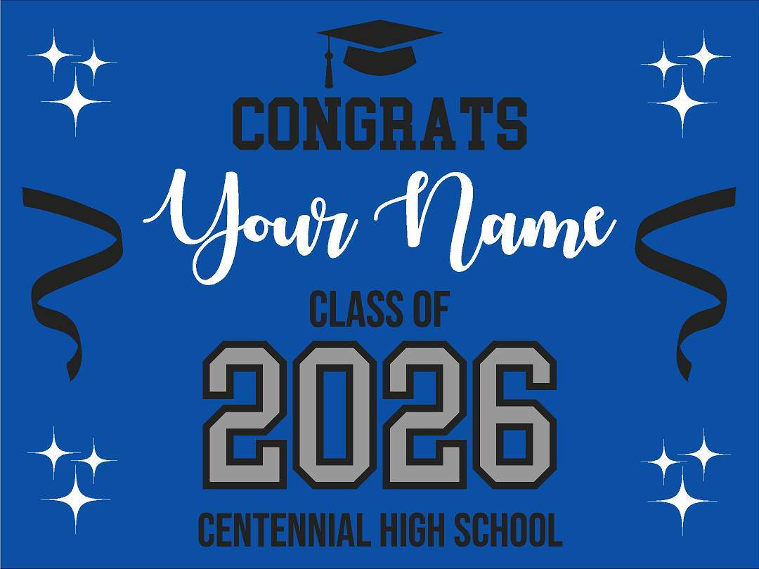 High School Grad Yard Sign - No Photo