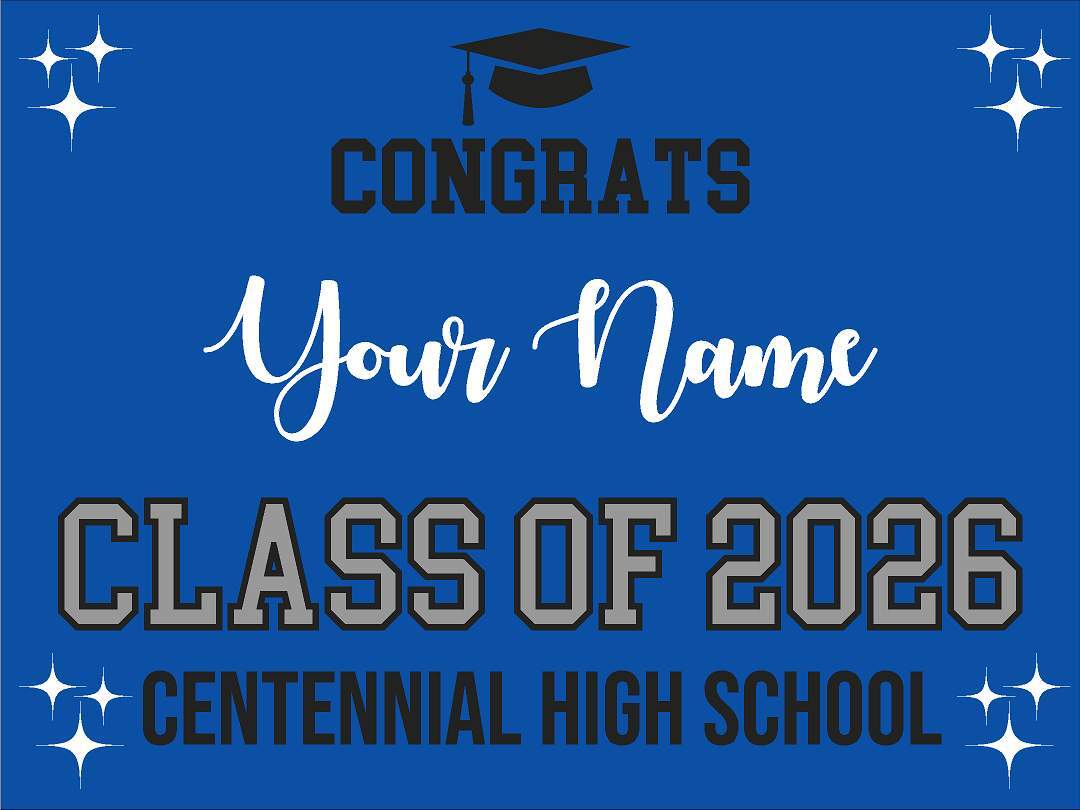 High School Grad Yard Sign - No Photo