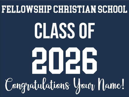 High School Grad Yard Sign - No Photo