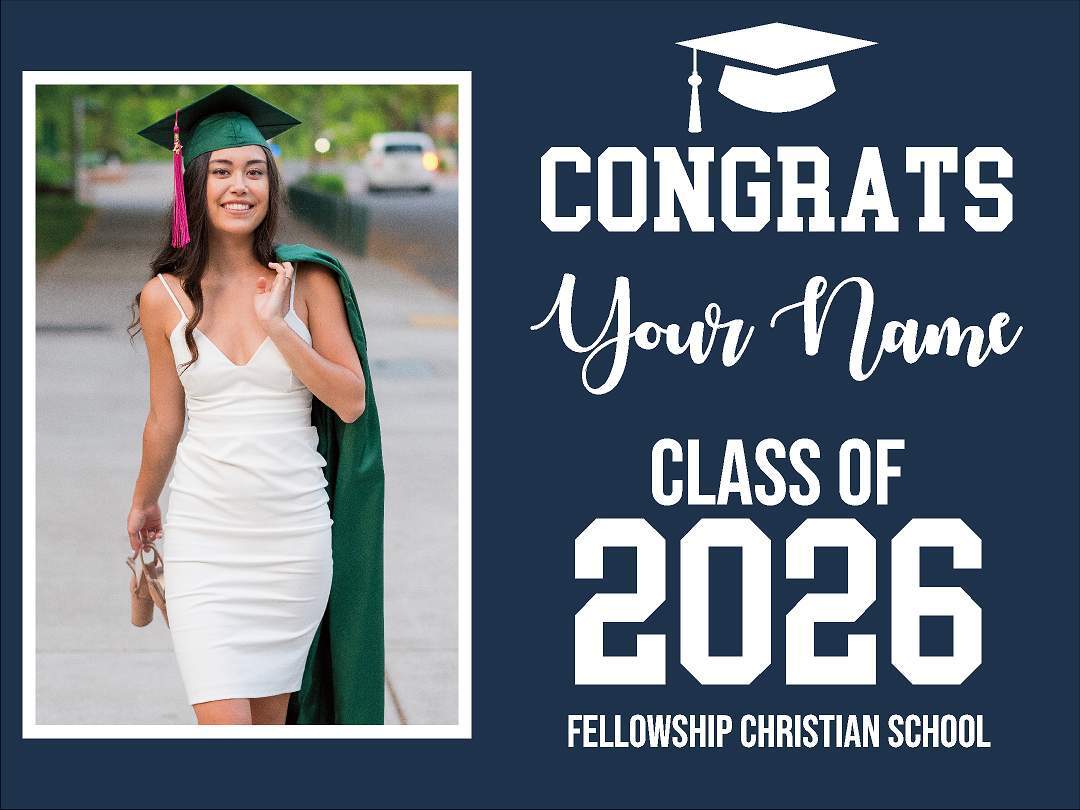 High School Graduation Yard Sign - Photo