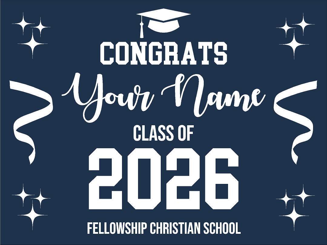 High School Grad Yard Sign - No Photo