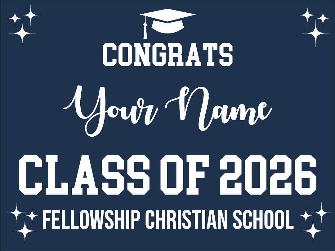 High School Grad Yard Sign - No Photo