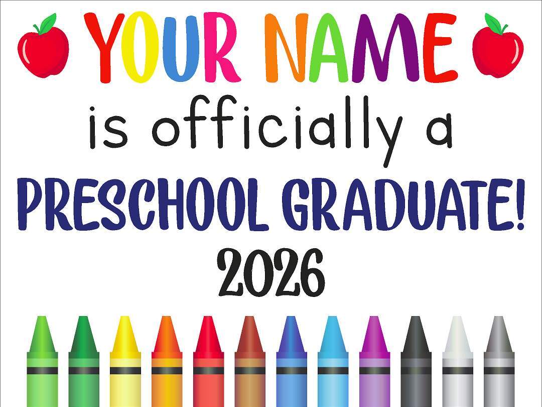 Pre-K Graduation Yard Sign