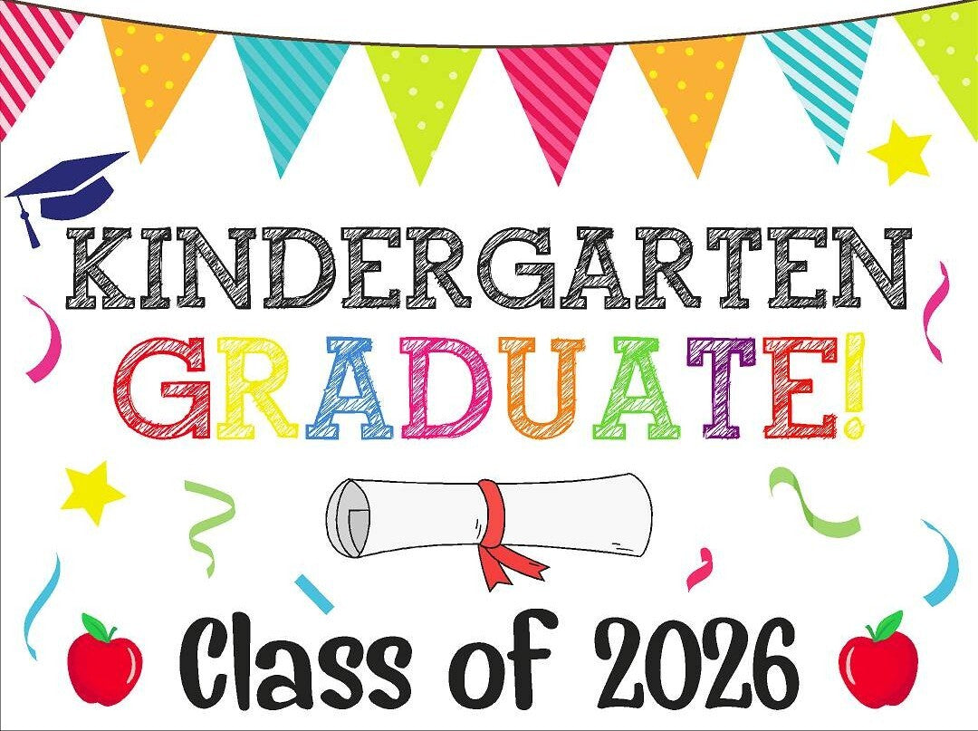 Kindergarten Graduation Yard Sign