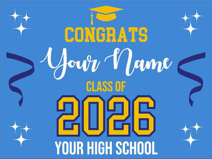 High School Grad Yard Sign - No Photo