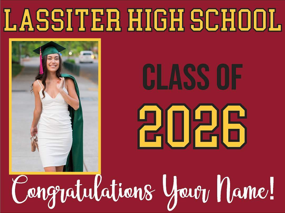 High School Graduation Yard Sign - Photo