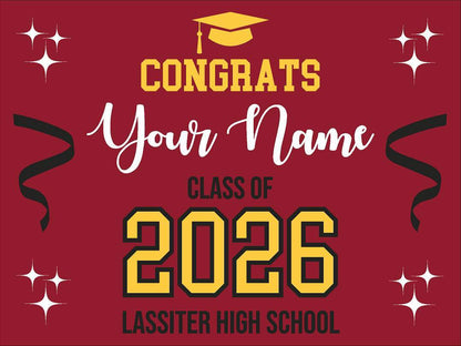 High School Grad Yard Sign - No Photo