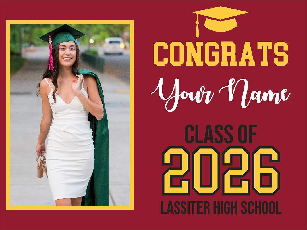 High School Graduation Yard Sign - Photo