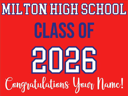 High School Grad Yard Sign - No Photo