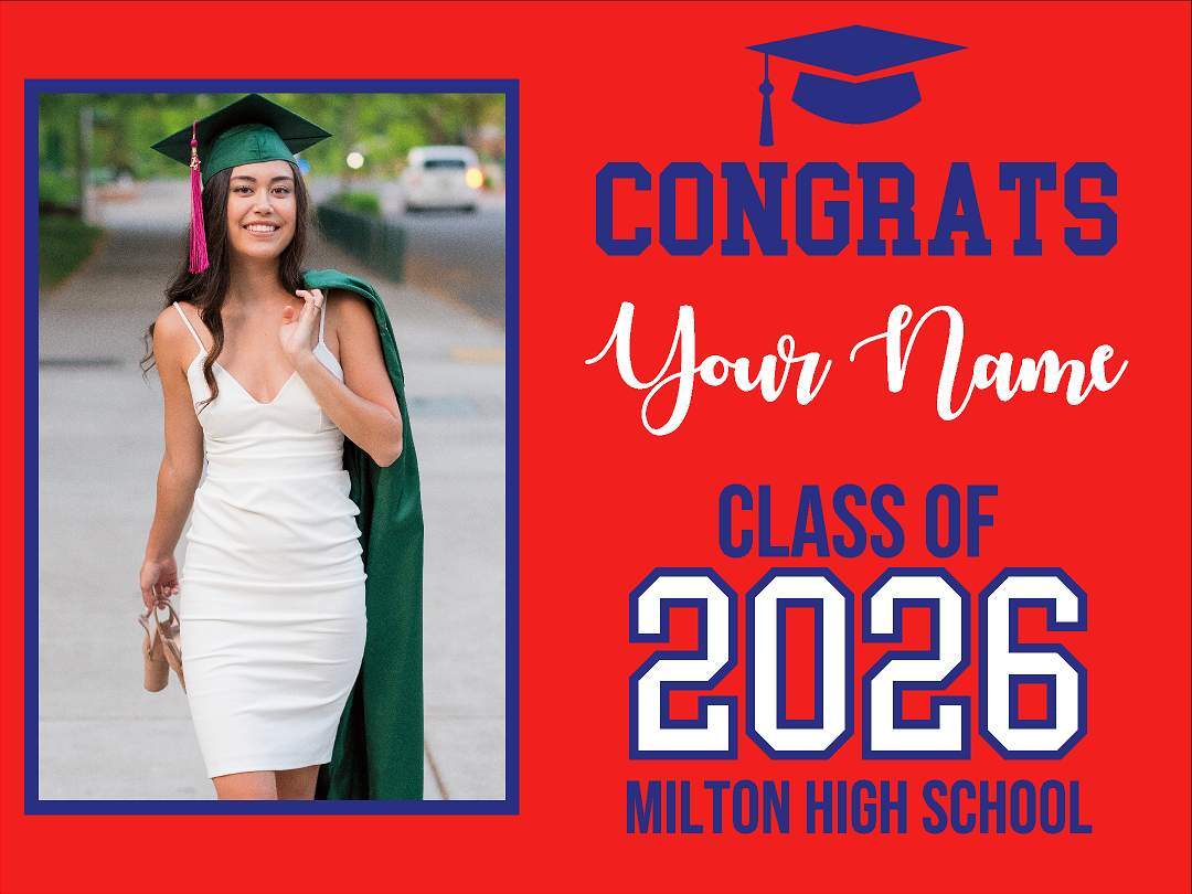 High School Graduation Yard Sign - Photo