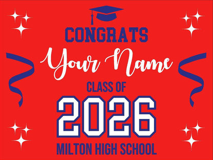 High School Grad Yard Sign - No Photo