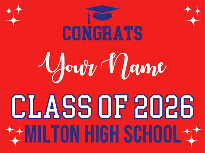 High School Grad Yard Sign - No Photo