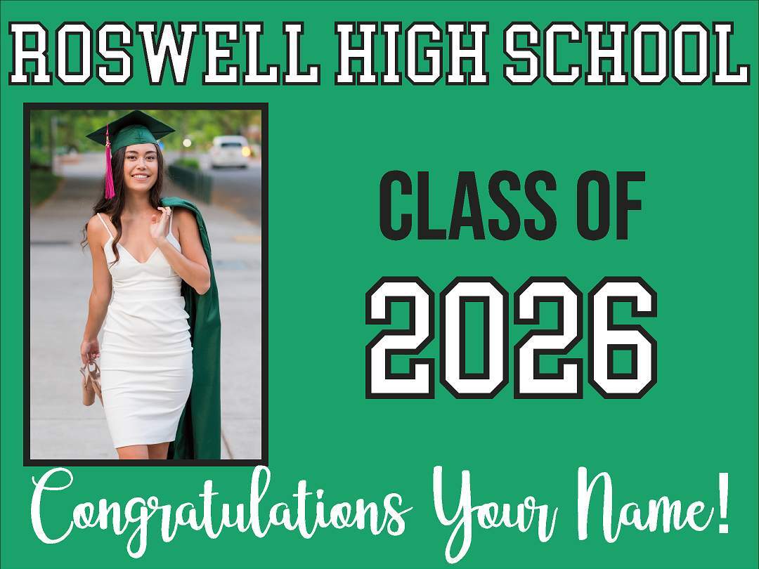 High School Graduation Yard Sign - Photo