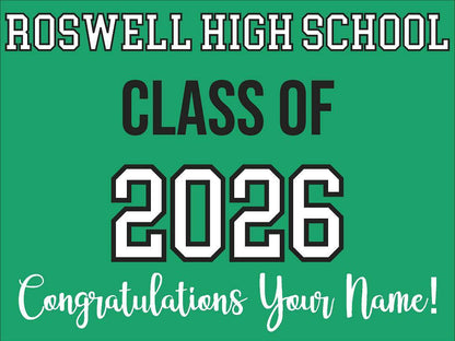High School Grad Yard Sign - No Photo