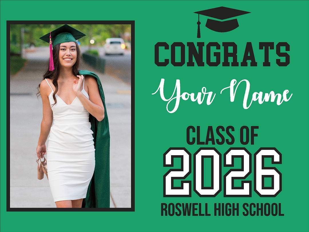 High School Graduation Yard Sign - Photo