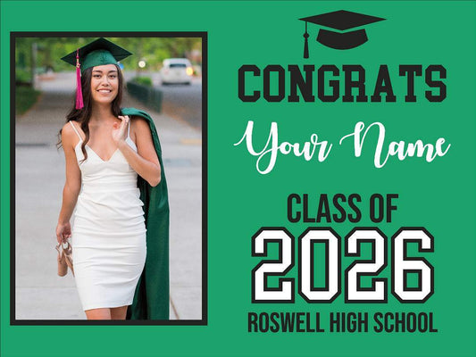 High School Graduation Yard Sign - Photo