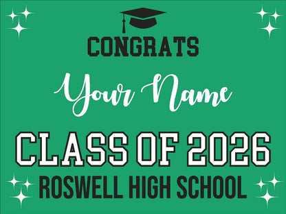 High School Grad Yard Sign - No Photo