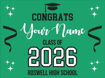 High School Grad Yard Sign - No Photo